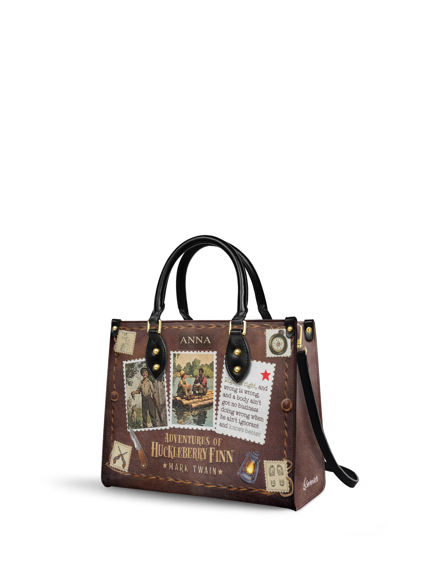 Adventures Of Huckleberry Finn HHRZ21080051ZP Leather Bag